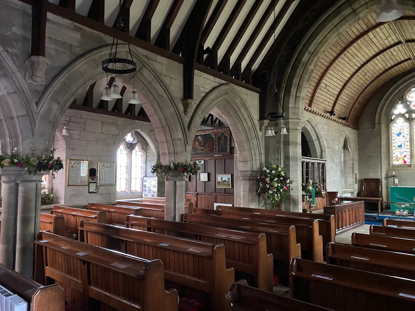 The nave of St James, looking towards the altar
